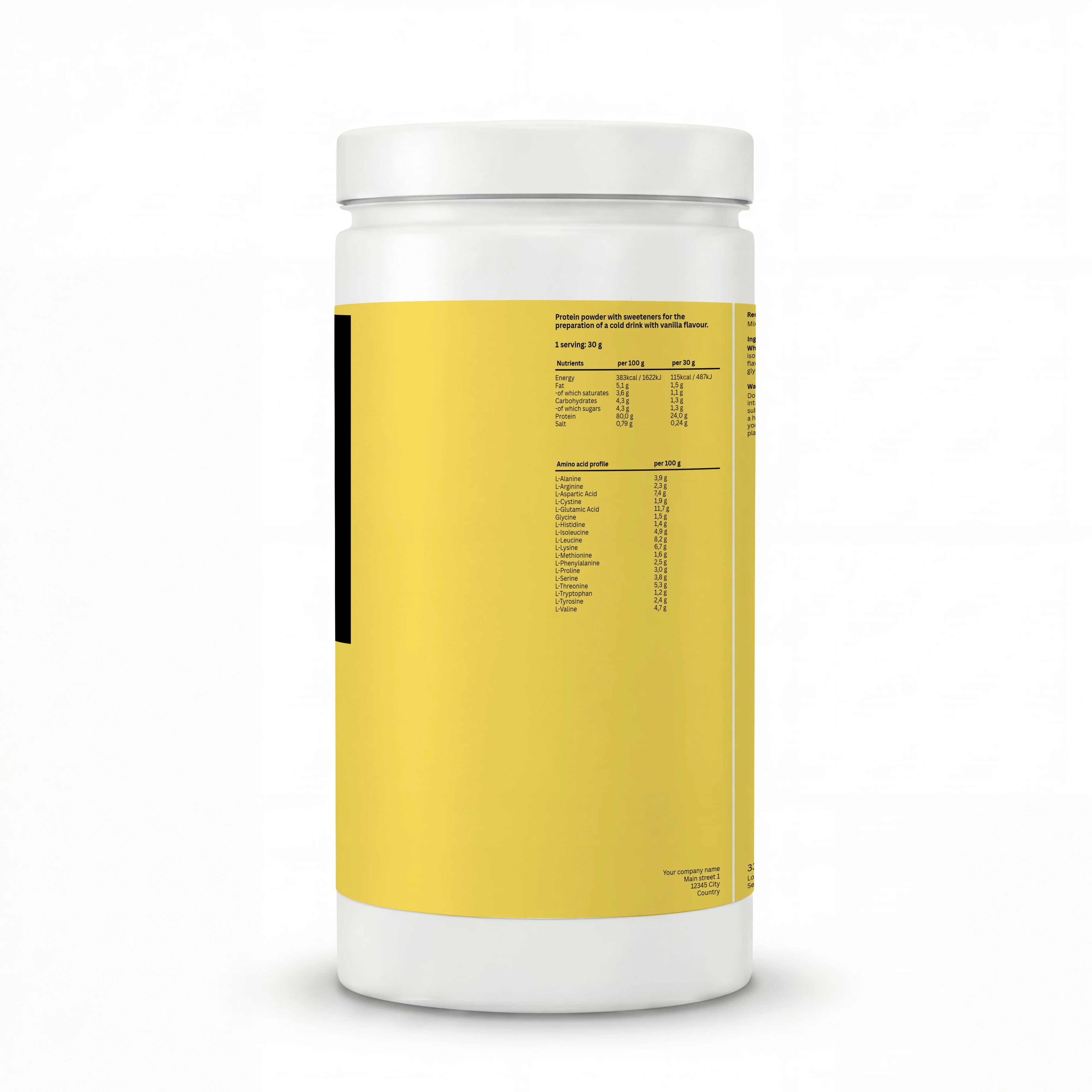 Białko serwatkowe waniliowe - 1000 g